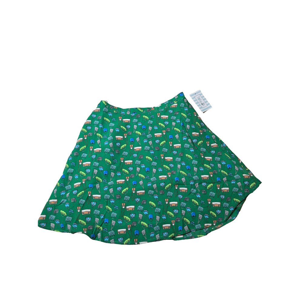 Tulip B Retro Novelty Print A-Line Skirt Womens Large NWT - Picture 4 of 7